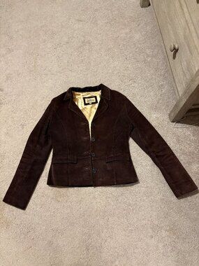 Brown Suede Jacket Vintage Y2K US 8